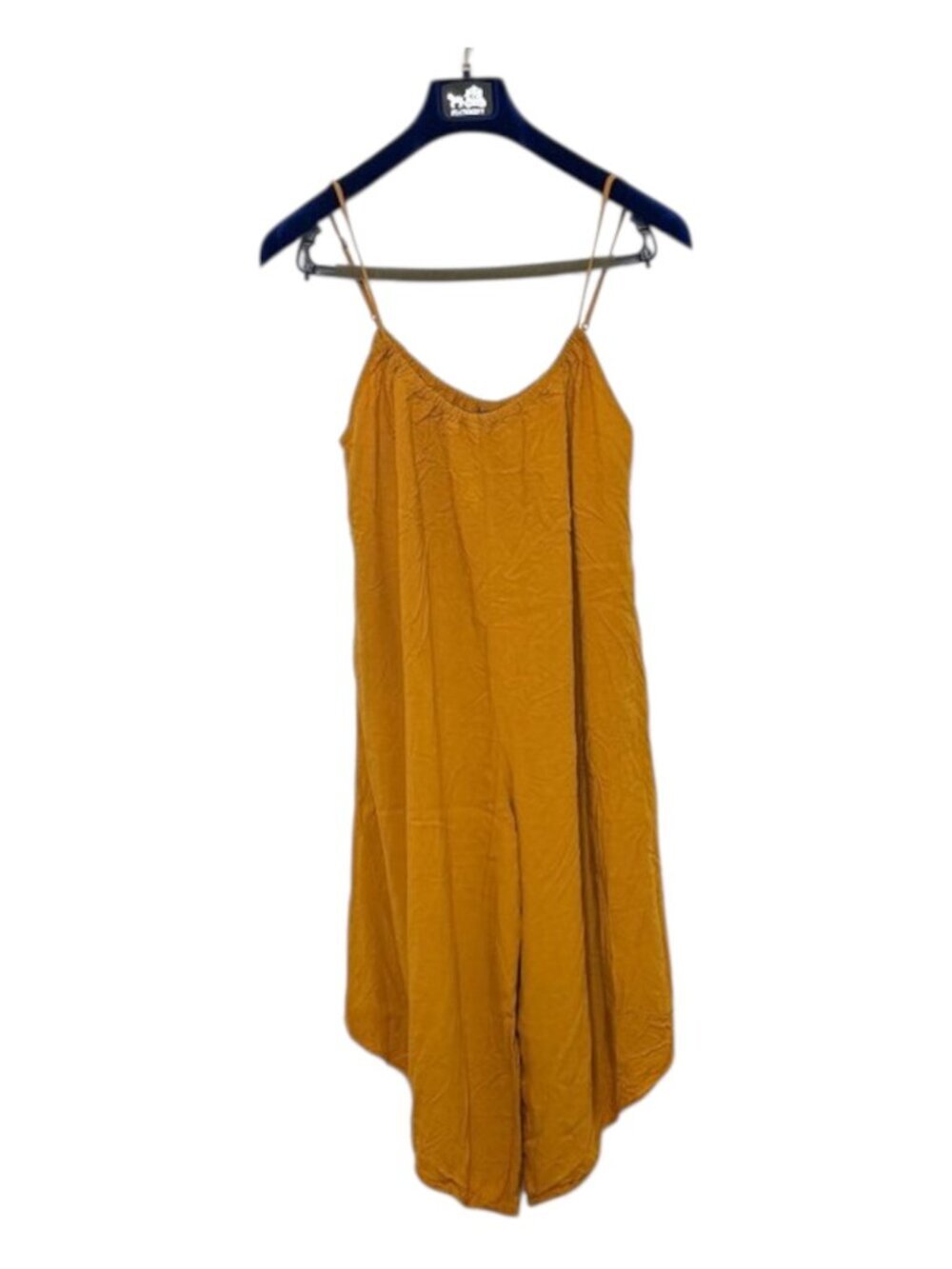 Tysa Jumpsuit Women's Size 4/5 Mustard yellow Pullover Spaghetti Straps